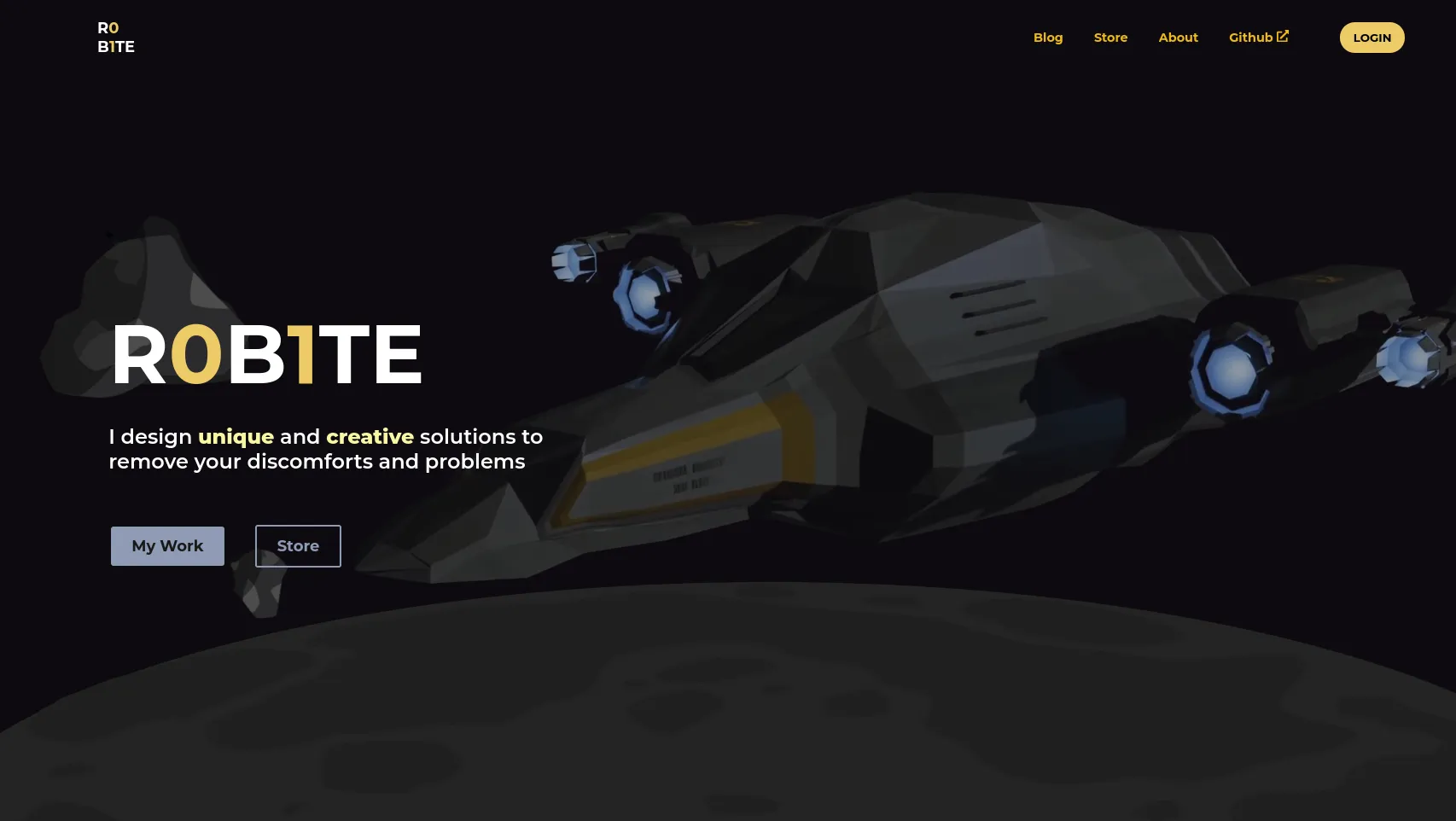 Robyte landing page